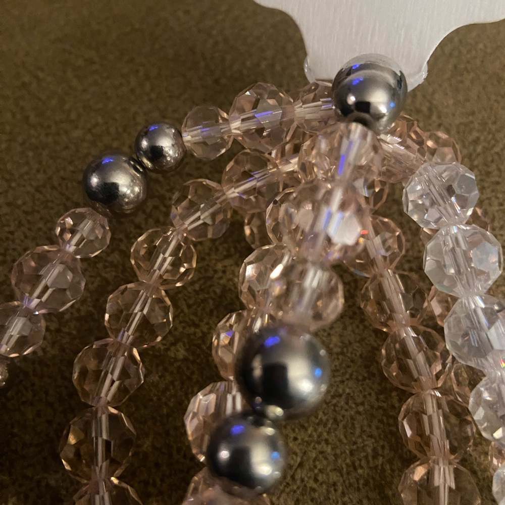 Light Pink Cancer Ribbon Bracelets - Picture 4 of 5
